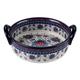 Porcelain Bakeware,Ceramic dish,Small Casserole Dishes 21x18.5x7cm, 950ml Ceramic Oven Dish, Round Baking Tray, Roasting Dish-chrysanthemum (Color : Blue Sorrel, Size : (Color : Blue Sorrel, Size :