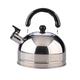 Stove Top Kettle Tea Kettle Stovetop Tea Kettle Starbbq Stainless Steel Whistling Tea Kettle for Stovetop Fast Boiling Stovetop Agnostic Whistling Tea Kettle (Color : Silver, Size : 3L)