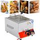 Household Fryer, Commercial Gas Fryer, with Fryer Basket, Stainless Steel Countertop LPG Gas Fryer, Fryer for Restaurant, Home, French Fries, Adjustable Firepower