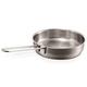 WYRMB Non Stick Pot Stainless Steel Frying Pan Small Frying Pan Healthy Uncoated Single Handle Frying Pan for Frying Steak and Eggs for One Person Silver Frying Pans Nonstick