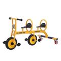 LJJY-KK Kids Tricycle Double Seat, Daycare Toddler Tandem Trike, Metal Kids Trike for Preschool Playground, Children Outdoor Playground Tricycles Equipment,Yellow B