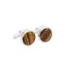 Tiger Eye Cufflinks Jewelry for Men 925 Sterling Silver, Gemstone Cuff Links for Wedding Party Unique Gift