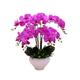 Artificial flowers bouquet Simulation Flower Phalaenopsis Set Living Room Fake Flower Decoration Home Decoration Flower Meal Dress Up Simulation Flower With Ceramic Vase Fake Flower Artificial Flower