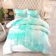 Coverless Duvet Single Mint Green Graffiti Coverless Duvet Single Microfiber Quilted Bedspreads All Seasons Bedspread Breathable Comforter Soft Quilted Throw+2 Pillowcases(50x75cm) 173x218cm