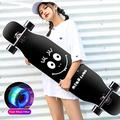 -Skateboard Longboard Pro Complete 43''x 8''Beginners Skateboard 8 Layer Maple Double Kick Concave Standard Deck Adult Tricks Skateboard Teens Four Wheel Scooter