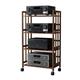 JIAHESHYP 4-Tier AV Component Media Stand, Audio Tower and Media Center Corner TV Stand, Record Player Stereo Cabinet, for Living, Gaming Etc (Color : B, Size : 55x38x123cm/21.7x15x48.4in)