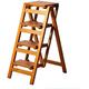 Folding 4 Tread Step Stool/Ladder/Chair Household Portable Staircase Multi-Purpose Plant Racks Library Ladder Maximum Load 150KG