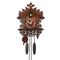 PPGE Home Classic German t Cuckoo Clock Nordic Retro Wood Cuckoo Wall Clock Vintage Wood Interior Wall Clock for Living Room Decoration with Swing Pendulum (Size: Rc-01)
