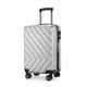 ZNBO 20'' Travel Carry On Hand Cabin Luggage Hard Shell Travel Bag Lightweight,Suitcase Cabin Size Hard Shell with Spinner Wheels Combi Lock,Silver,20