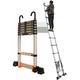 Durable Stepladders 5.5M/4.7M/3.9M/3.5M/2.7M/2.3M Telescoping Ladder With Hooks, Aluminum Telescopic Ladders For Roofing Business, Household Use, Rv Outdoor Work (Size : 5.5M/18Ft)