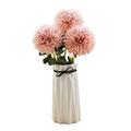 BOGAZY Artificial flowers bouquet Silk Hydrangea Flowers With Ceramic Vase 3 Heads Artificial Hydrangea Flowers Bouquets Arrangement Centerpiece Decor Fake Flower Artificial Flower