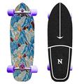 31" Professional Carving Skateboard, Street Surfing Pumpping Skateboard, Beginner Concave Cruiser Complete Board 7-Layer Maple, CX4 Truck,ABEC-11 Bearings