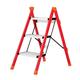 Steps ladder, folding ladder Step Stool Household Folding Ladder, Three Step Ladder Stool Aluminum Pedal Ladder Ladder Kitchen Bedroom Library Step Stool, Size 42x68x68cm