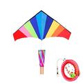 WAOCEO kites Turn Tail Rainbow Kite Set Adult Kite Breeze Easy to Fly Kite 300 Meters Kite Line Outdoor Sports Children's Kites Stunt kite
