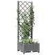 Kavolet Plant Pot with Trellis, Garden Trellis Planter Flower Pot Trellis Flower Pot Flower Box with Trellis Light Grey 80 x 40 x 121.5 cm Polypropylene