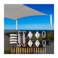 LiJJi Sunshade Cloth Sun Shade Sail Rectangle Canopy Awning Sun Shelter Waterproof Fabric Sunscreen UV Block with Free Rope and Fixing Kit for Outdoor Patio Carport Garden Summer Yard, Grey