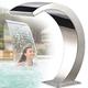 Swimming Pool Stainless Steel Waterfall Fountain Waterfall Spillway Pool Fountain Decoration Pool Water Feature Outdoor Spray Water Curtain,for Pond,Hot Springs,Spa Pool