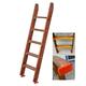 125cm/150cm Long Bunk Bed Ladder – Wooden Loft Motorhome Bunk Ladder with Non-Slip Adjustable Base, Lightweight Space Saving Replacement Bed Ladder (Size: 5 Steps, 150cm/59")