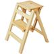 Wooden Step Stool Stepladders Wood Folding Step Stool For Adults Kitchen Small Ladders Multifunction Stepladder/Stairway Chair with 2 Steps for Home Library Folding Steps (Co