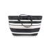 Kate Spade New York Leather Tote Bag: Black Stripes Bags