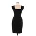 Roland Mouret for Banana Republic Casual Dress - Bodycon Square Short sleeves: Black Solid Dresses - Women's Size 8