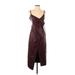 Forever 21 Casual Dress - Wrap: Burgundy Dresses - Women's Size Small