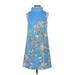 Lilly Pulitzer Casual Dress - A-Line: Blue Floral Motif Dresses - New - Women's Size 0