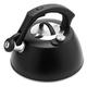 Stove Top Kettle Tea Kettle Stovetop Whistling Tea Kettle with Thermometer 304 Stainless Steel Stovetop Tea Pot Water Kettle Tea Kettle for Brewing Whistling Tea Kettle (Color : Black, Size : 3.5L)