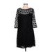 Betsey Johnson Casual Dress - A-Line: Black Jacquard Dresses - Women's Size 12