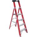 Excel Fibreglass Platform Step Ladder 4 Tread 1.57m EN131- Heavy Duty 4 Treads ladder, foldable ladder, folding step ladder, lightweight step ladder, fibreglass step ladder