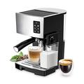 Espresso Coffee Maker Cappuccino Machine 19 Bar Fast Heating System with Powerful Milk Tank Brewing Espresso One-Touch Coffee Machines (Color : Black, Size : EU)