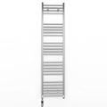 400mm Wide Chrome Electric Bathroom Towel Rail Radiator Heater With AF Thermostatic Electric Element UK Pre-Filled (400 x 1400 mm)