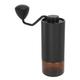 Manual Coffee Grinder, Manual Coffee Bean Grinder Multifunction CNC Steel Core Adjustable Thickness Hand Crank Coffee Bean Grinder for Home Camping Travel (Black Glass)