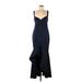 Fame And Partners Cocktail Dress - High/Low: Blue Dresses - Women's Size 10