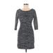 As U Wish Casual Dress - Sweater Dress: Gray Tweed Dresses - Women's Size Medium