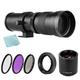 telephoto zoom lens HUIOP Camera MF Super Telephoto Zoom Lens F/8.3-16 420-800mm T Mount + UV/CPL/FLD Filters Set +2X 420-800mm Teleconverter Lens + T2-AF Adapter Ring for AF Mount A900/ A850/ A700/ A