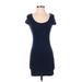 H&M Casual Dress - Mini: Blue Marled Dresses - Women's Size X-Small