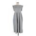 inherit clothing company Casual Dress - Midi: Gray Stripes Dresses - New - Women's Size Small