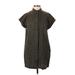 Eileen Fisher Casual Dress - Shirtdress: Green Dresses - Women's Size P Petite