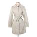 Ann Taylor LOFT Trenchcoat: Ivory Jackets & Outerwear - Women's Size Small