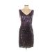 David Meister Cocktail Dress: Purple Dresses - Women's Size 10