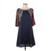 Moon Collection Casual Dress - Shift: Blue Dresses - Women's Size Small