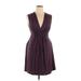 Christin Michaels Casual Dress - A-Line: Purple Dresses - Women's Size X-Large