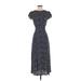 Urban Outfitters Casual Dress - Midi: Blue Polka Dots Dresses - Women's Size X-Small