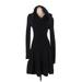 Moda International Casual Dress - Fit & Flare: Black Dresses - Women's Size Small