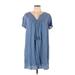 Old Navy Casual Dress - Popover: Blue Dresses - Women's Size Large