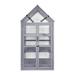 Ikkle 2.1' W x 1.34' W Mini Greenhouse Wood/Glass in Brown/Gray | 51.2 H x 25.2 W x 16.1 D in | Wayfair W1676P155441