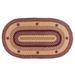 Oval 4' x 6' Indoor Area Rug - IHF Home Decor Star Wine Rug 72.0 x 48.0 x 1.0 in brown/red | Wayfair BR-195 46O