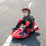 24V Kids Ride On Electric scooter w/ helmet knee pads,24v ride on toy for kids,Spray function,200w motor,5.59-6.84MPH