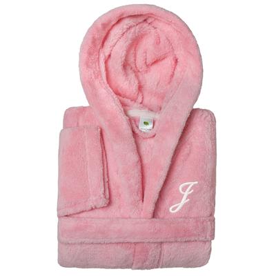 Sweet Kids 100% Polyester SUPER PLUSH Double Brushed Hooded Bathrobe with White Script Monogram